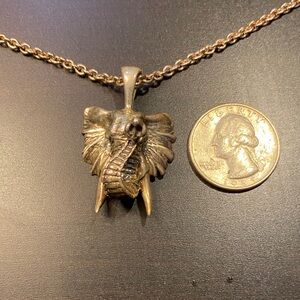 Sterling Silver Elephant Pendant & 22” Chain